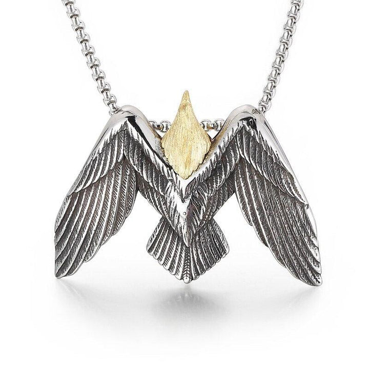 Kalen Punk Eagle Flying Pendant Men's 316L Stainless Steel Necklace Multi-Size Jewelry Domineering.