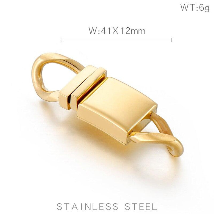 Gold Clasp Hooks For Men DIY Handmade Necklace Bracelet Jewelry Accessories Stainless Steel Connectors Luxury Making Supplies.