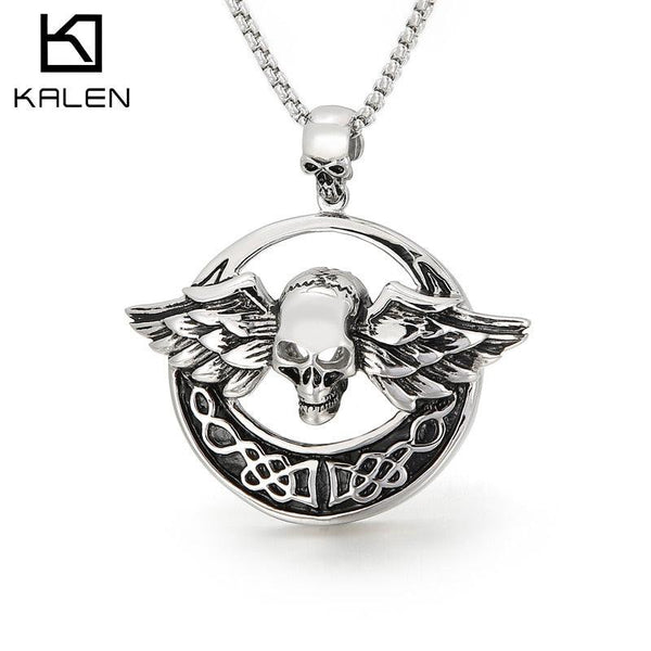 Kalen Vintage Goth Mummy Skull Pendant Jewelry On The Neck For Men Jewelry 2021 Necklace.