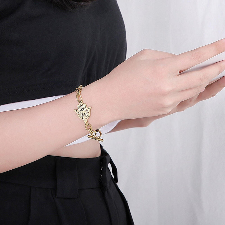 Kalen Stainless Steel Chain Bracelets For Women Gold Silver Color For Pendant Hamsa Bracelets Jewelry.