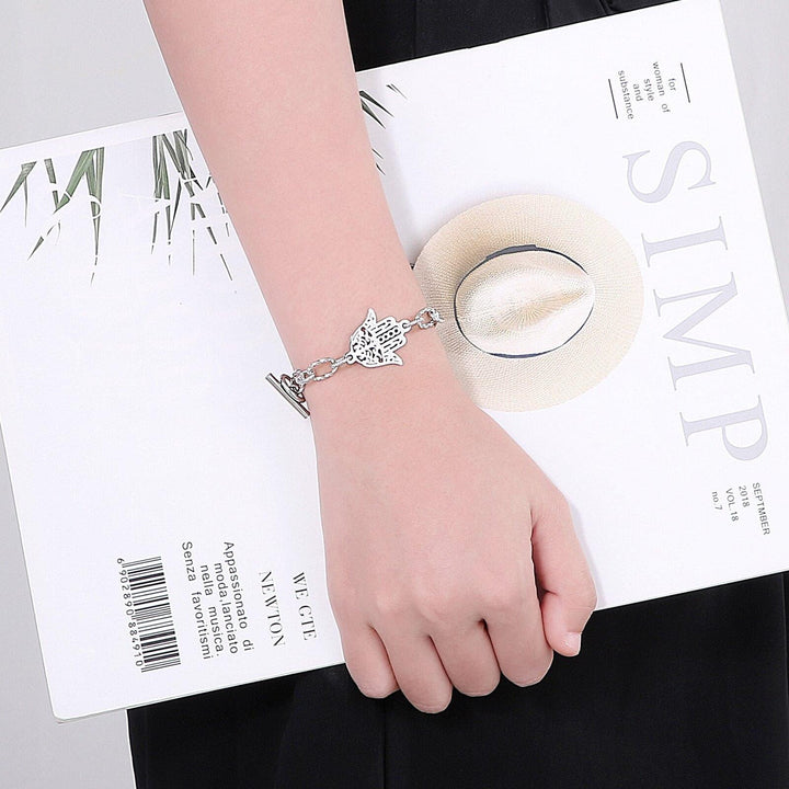 Kalen Stainless Steel Chain Bracelets For Women Gold Silver Color For Pendant Hamsa Bracelets Jewelry.