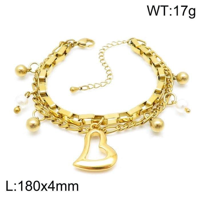 Kalen Stainless Steel Chain Bracelets For Women Gold Silver Color For Pendant Hamsa Bracelets Jewelry.