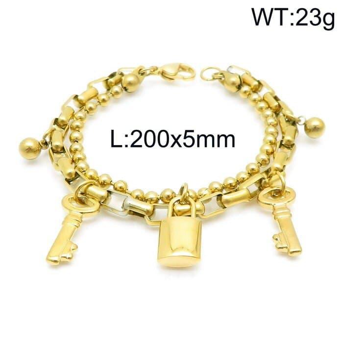 Kalen Stainless Steel Chain Bracelets For Women Gold Silver Color For Pendant Hamsa Bracelets Jewelry.