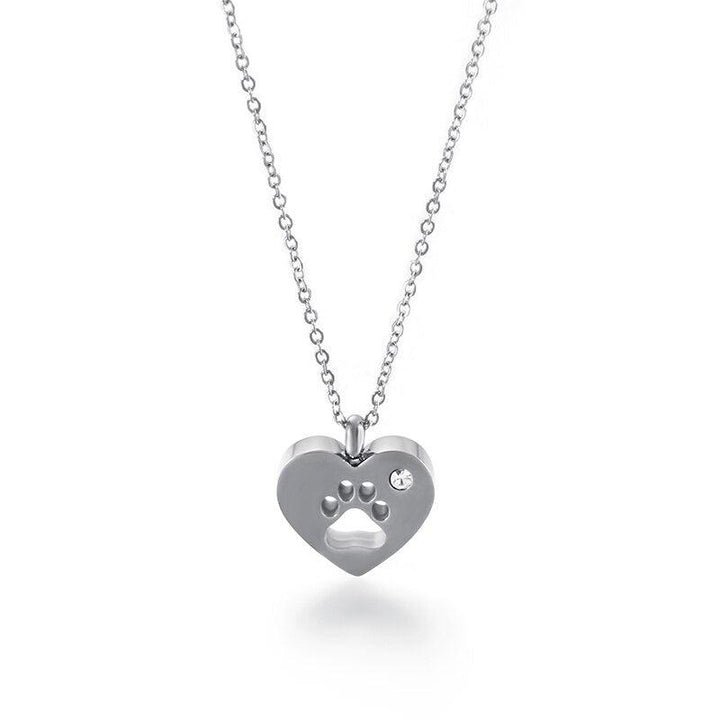 Kalen Fashion Romantic Heart Cute Cartoon Footprint Pendant Necklaces For Women Stainless Steel Chain Choker Women Jewelry.