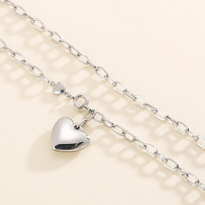 Kalen Heart Pendant Party Noble Ladies Necklace Stainless Steel Charm Fashion Jewelry Gift.