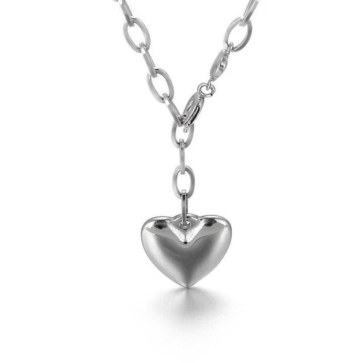 Kalen Heart Pendant Party Noble Ladies Necklace Stainless Steel Charm Fashion Jewelry Gift.