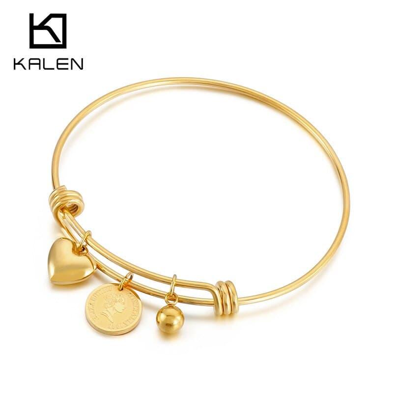 Kalen Bohemia Beads Hand Cuff Link Chain Charm Bracelet Bangle for Women Gold Bracelets Femme Jewelry.