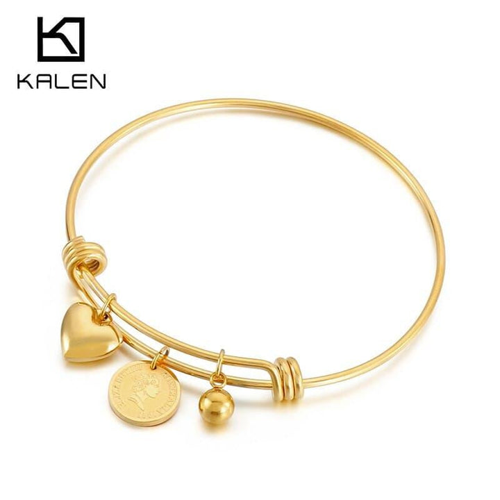 Kalen Bohemia Beads Hand Cuff Link Chain Charm Bracelet Bangle for Women Gold Bracelets Femme Jewelry.