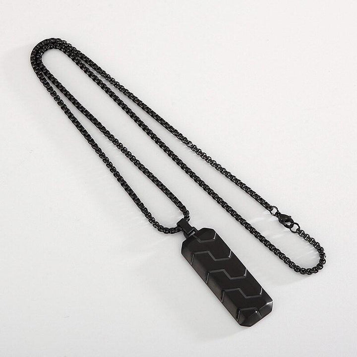 KALEN Black Medal Pendant Necklace Men Stainless Steel Cool Charm Male.