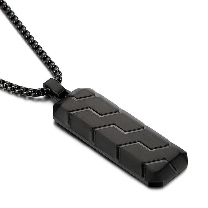 KALEN Black Medal Pendant Necklace Men Stainless Steel Cool Charm Male.