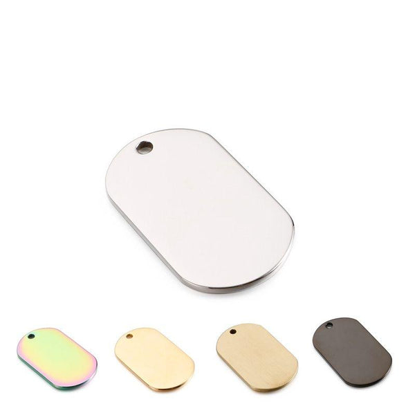 Id Dog Tag Stainless Steel Military Army ID Tag Name Blank Dog Tags Pendant Logo laser engraving text.