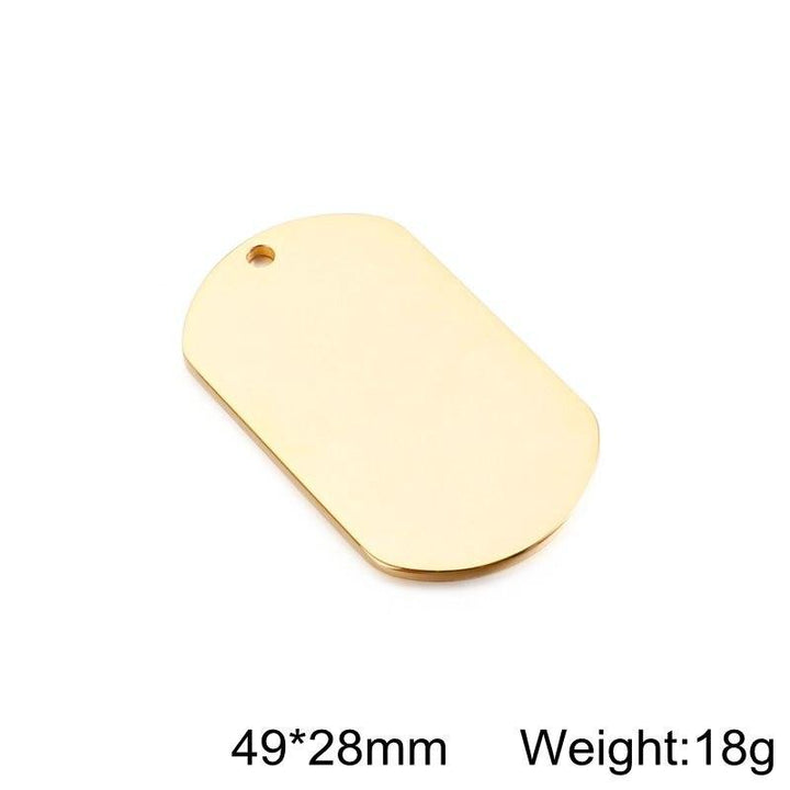 Id Dog Tag Stainless Steel Military Army ID Tag Name Blank Dog Tags Pendant Logo laser engraving text.
