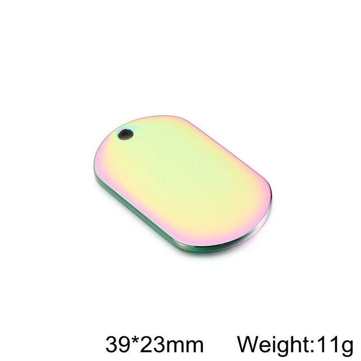 Id Dog Tag Stainless Steel Military Army ID Tag Name Blank Dog Tags Pendant Logo laser engraving text.