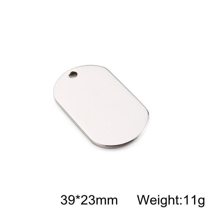 Id Dog Tag Stainless Steel Military Army ID Tag Name Blank Dog Tags Pendant Logo laser engraving text.