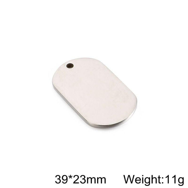 Id Dog Tag Stainless Steel Military Army ID Tag Name Blank Dog Tags Pendant Logo laser engraving text.