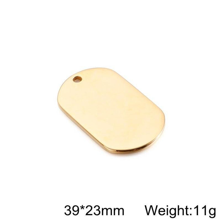 Id Dog Tag Stainless Steel Military Army ID Tag Name Blank Dog Tags Pendant Logo laser engraving text.
