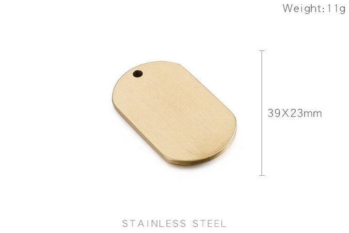 Id Dog Tag Stainless Steel Military Army ID Tag Name Blank Dog Tags Pendant Logo laser engraving text.