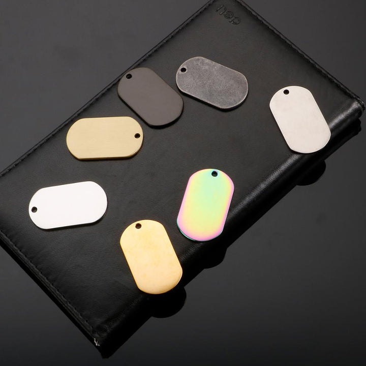 Id Dog Tag Stainless Steel Military Army ID Tag Name Blank Dog Tags Pendant Logo laser engraving text.