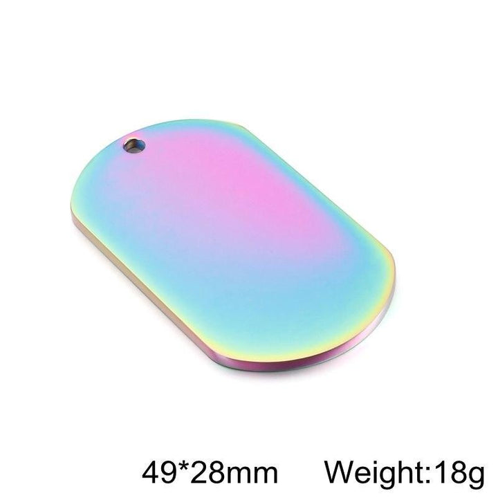 Id Dog Tag Stainless Steel Military Army ID Tag Name Blank Dog Tags Pendant Logo laser engraving text.