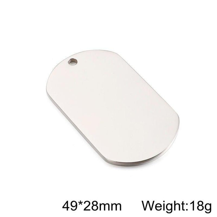 Id Dog Tag Stainless Steel Military Army ID Tag Name Blank Dog Tags Pendant Logo laser engraving text.