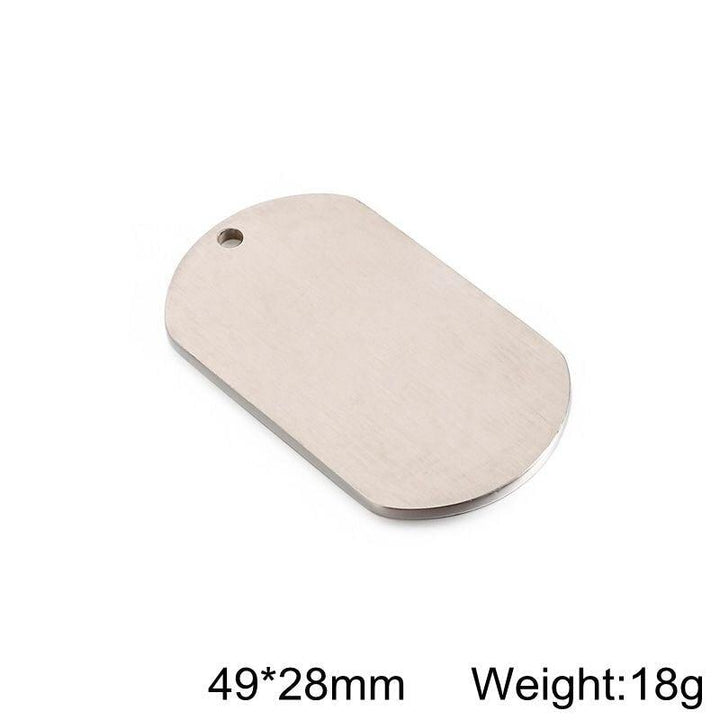 Id Dog Tag Stainless Steel Military Army ID Tag Name Blank Dog Tags Pendant Logo laser engraving text.