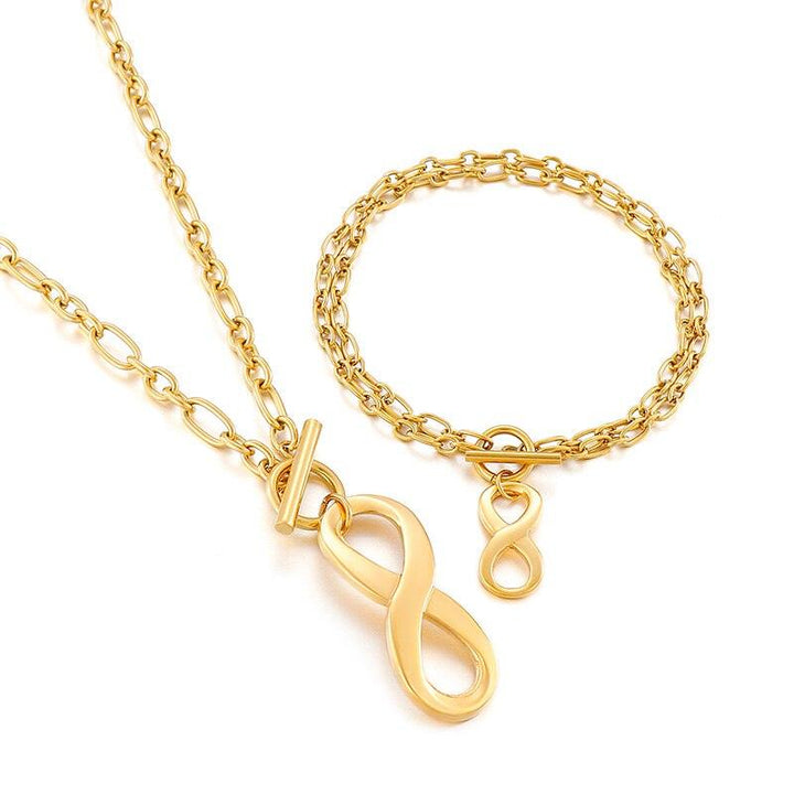 KALEN Gold Color Jewelry Sets for Women Bijoux Heart Choker Long Heart Pendants Necklaces and Bracelet Geometric Vintage Jewelry.