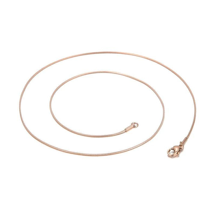 Kalen 0.9/1.2mm Stainless Steel Mini Round Snake Chain Necklace For Women - kalen