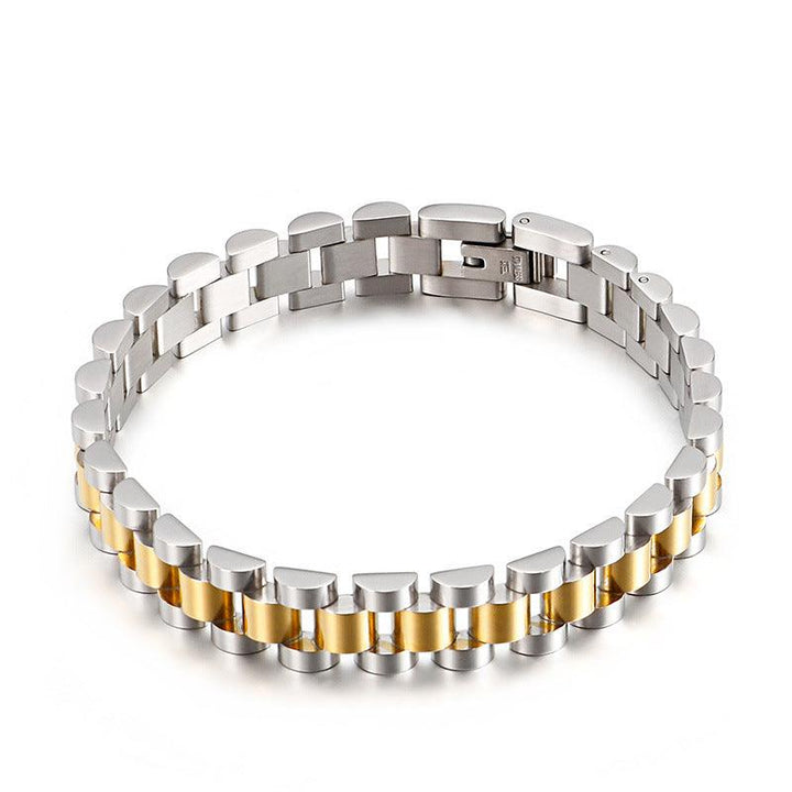 Kalen 10mm Stainless Steel Watch Link Chain Bracelet Rings for Men - kalen
