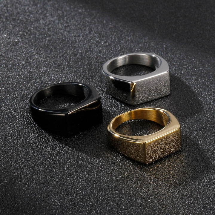 KALEN 10mm Width Minimalist Gold Color Chunky кольца Trendy Geometric Round Circle Rings For Men Thick Stack Anillos Jewelry.