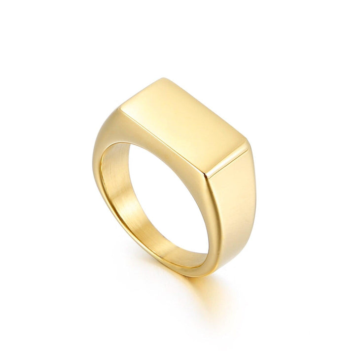 KALEN 10mm Width Minimalist Gold Color Chunky кольца Trendy Geometric Round Circle Rings For Men Thick Stack Anillos Jewelry.