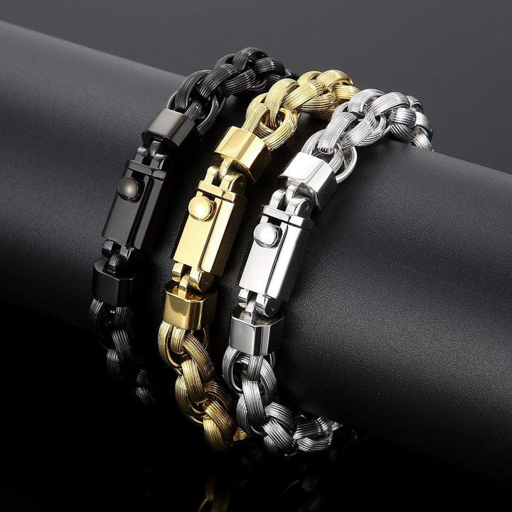 KALEN 11mm Lin Chain Bracelet Men Stainless Steel Trendy New Arrvied Jewelry.