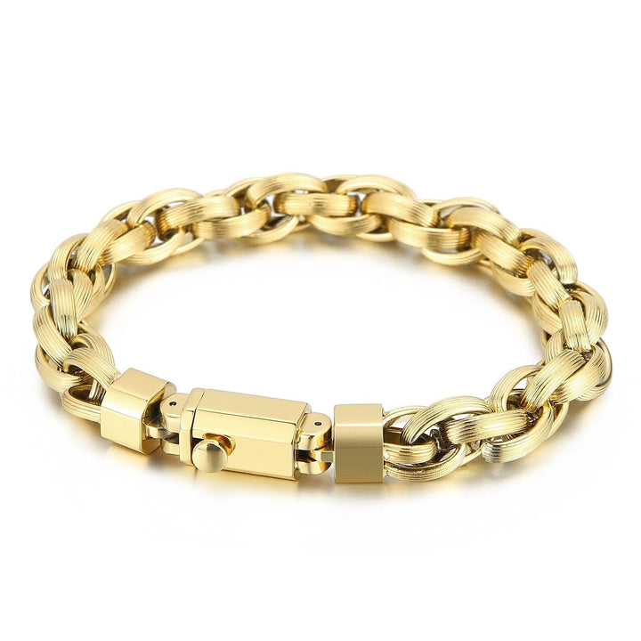 KALEN 11mm Lin Chain Bracelet Men Stainless Steel Trendy New Arrvied Jewelry.