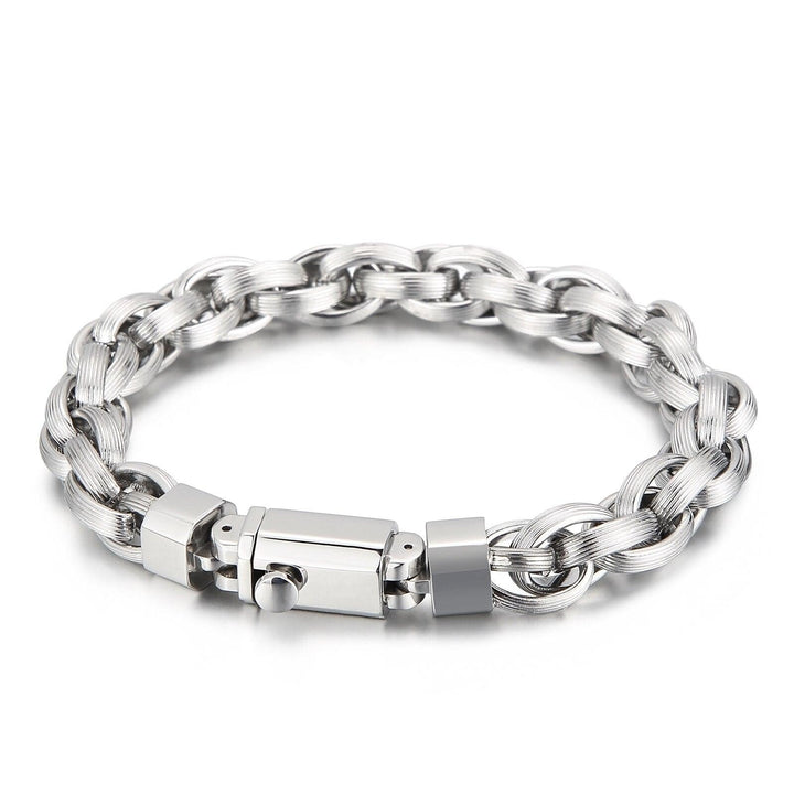 KALEN 11mm Lin Chain Bracelet Men Stainless Steel Trendy New Arrvied Jewelry.