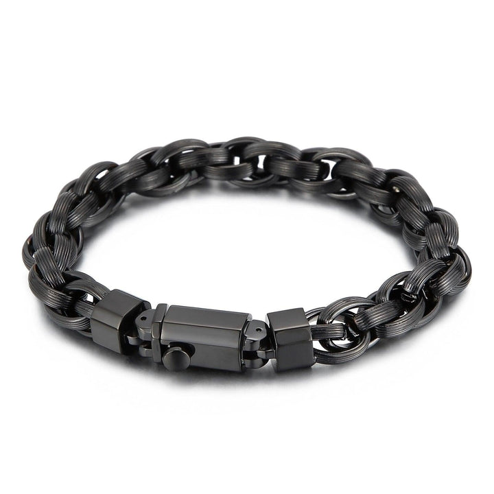 KALEN 11mm Lin Chain Bracelet Men Stainless Steel Trendy New Arrvied Jewelry.