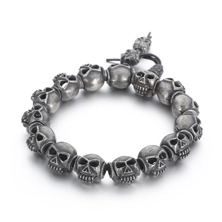 KALEN Vintage Skull Stainless Steel Bracelet For Men Jewelry Accessories.