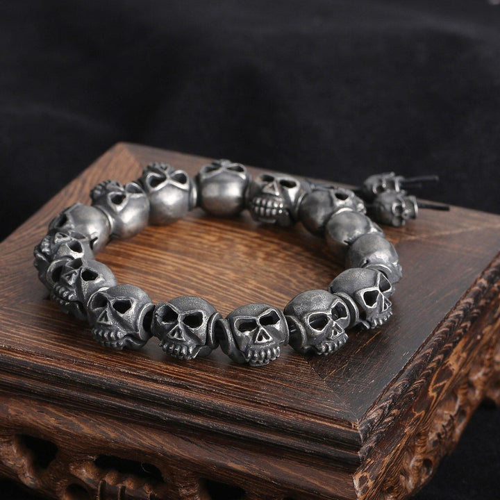 KALEN Vintage Skull Stainless Steel Bracelet For Men Jewelry Accessories.