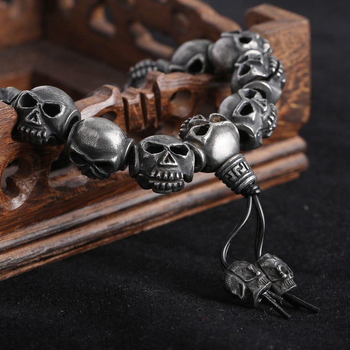 KALEN Vintage Skull Stainless Steel Bracelet For Men Jewelry Accessories.