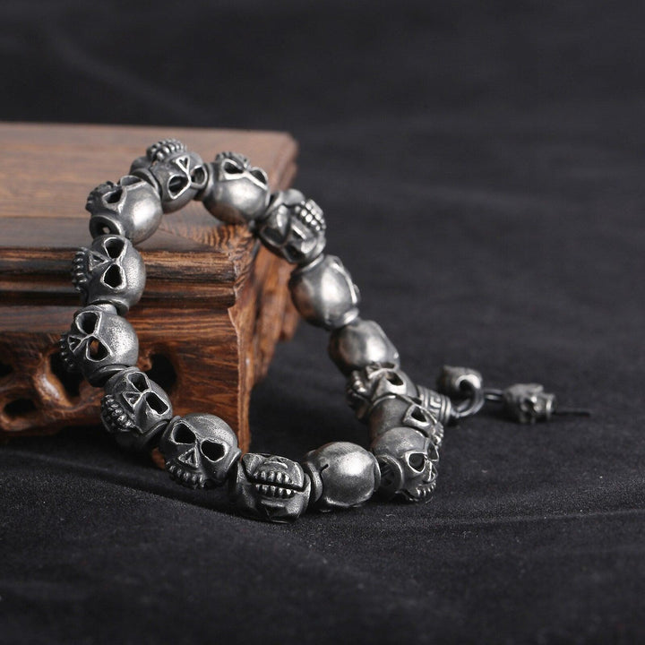 KALEN Vintage Skull Stainless Steel Bracelet For Men Jewelry Accessories.