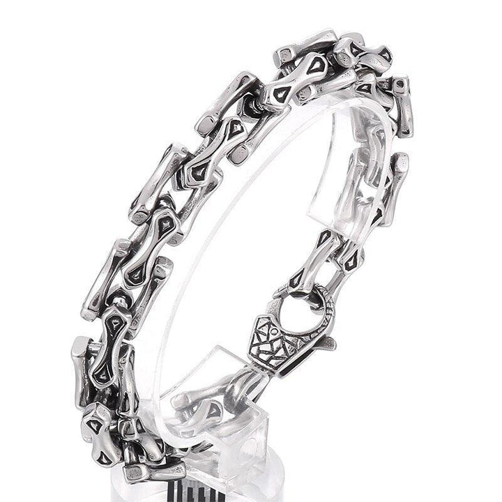 KALEN 11mm Vintage Stainless Steel Bicycle Chain Spliced Men's Bracelet Jewelry Accessories.