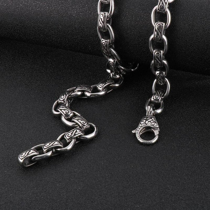 KALEN 12mm Animal Prints Stainless Steel Necklace For Men Charm Necklace Jewelry Accessories.