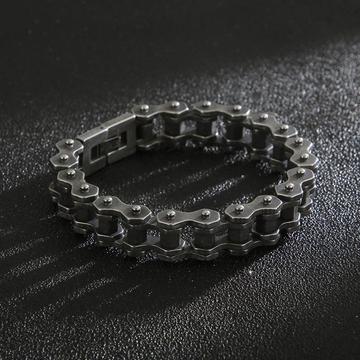 Kalen 12mm Biker Stainless Steel Bicycle Chain Bracelet for Men - kalen
