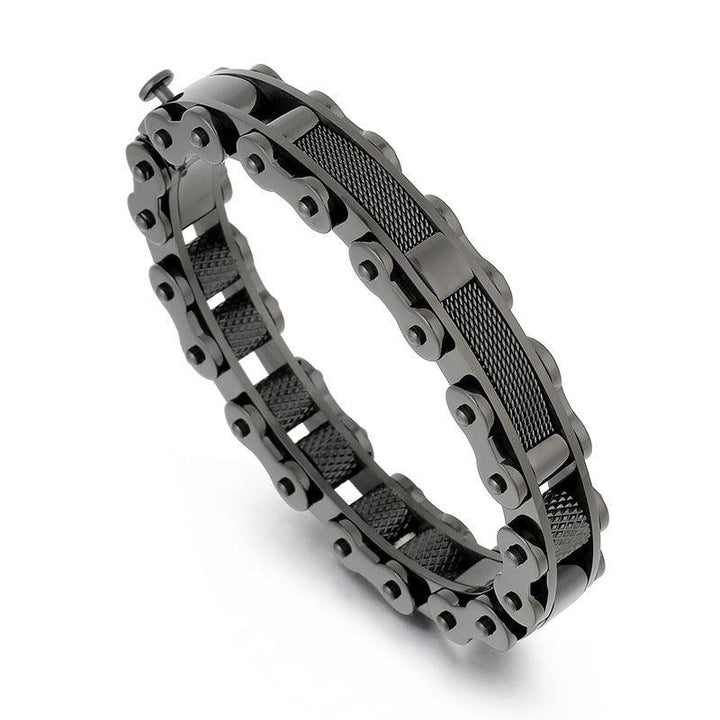 Kalen 12mm Biker Stainless Steel Bicycle Chain Bracelet for Men - kalen