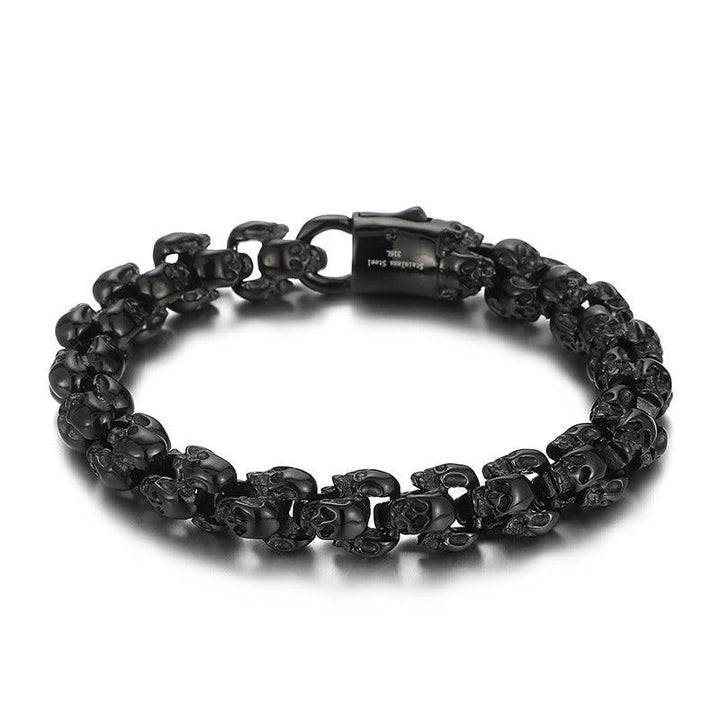 Kalen 12mm Punk Skull Chain Bracelets For Men - kalen