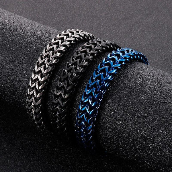 KALEN 12mm Tenis Mesh Chain Bracelet Men Stainless Steel Muti-Color.