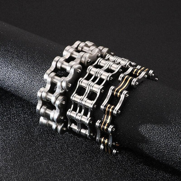 KALEN Punk 316 Stainless Steel Bike Chain Bracelets Men Hip Hop Heavy Chunky Bicycle Chain Armbanden Manly Biker Jewellry.