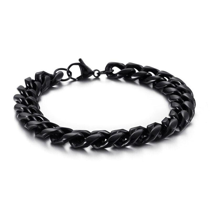 KALEN 13mm Cuban Chain For Men Women 16-25cm Stainless Steel Fashion Link Chain Wristband Jewellry.