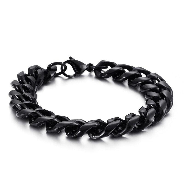 KALEN 13mm Cuban Chain For Men Women 16-25cm Stainless Steel Fashion Link Chain Wristband Jewellry.