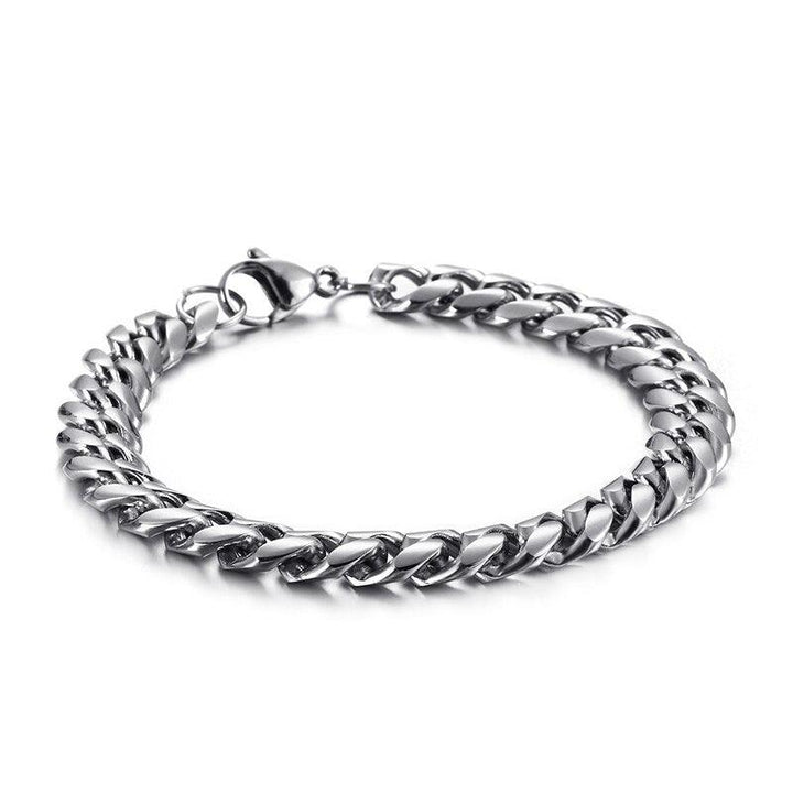 KALEN 13mm Cuban Chain For Men Women 16-25cm Stainless Steel Fashion Link Chain Wristband Jewellry.