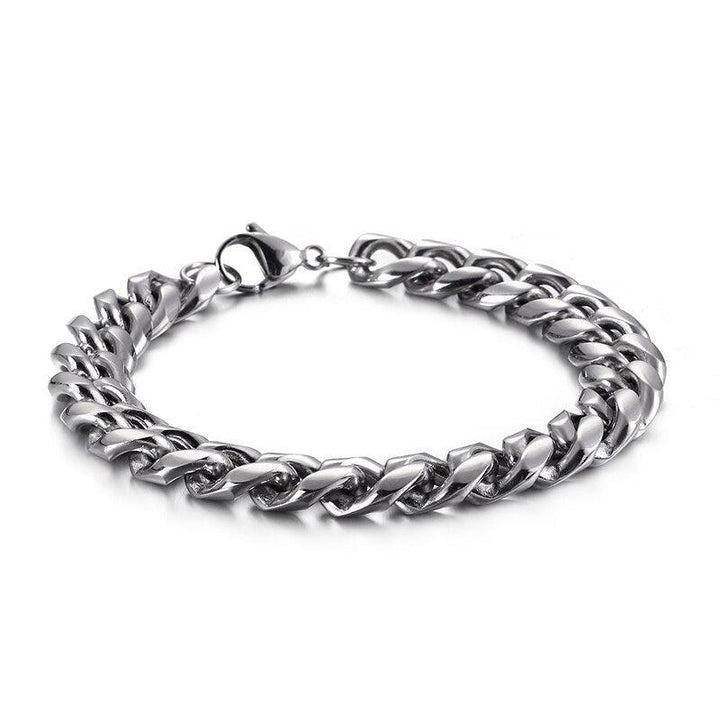 KALEN 13mm Cuban Chain For Men Women 16-25cm Stainless Steel Fashion Link Chain Wristband Jewellry.