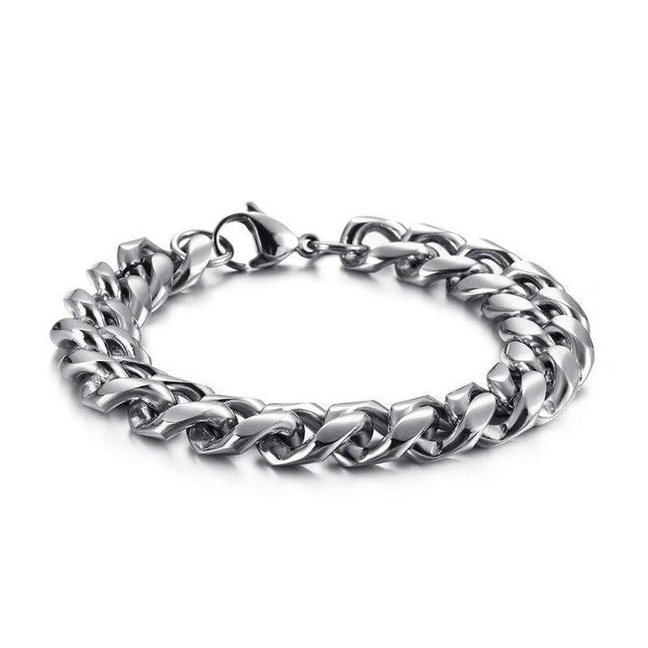 KALEN 13mm Cuban Chain For Men Women 16-25cm Stainless Steel Fashion Link Chain Wristband Jewellry.